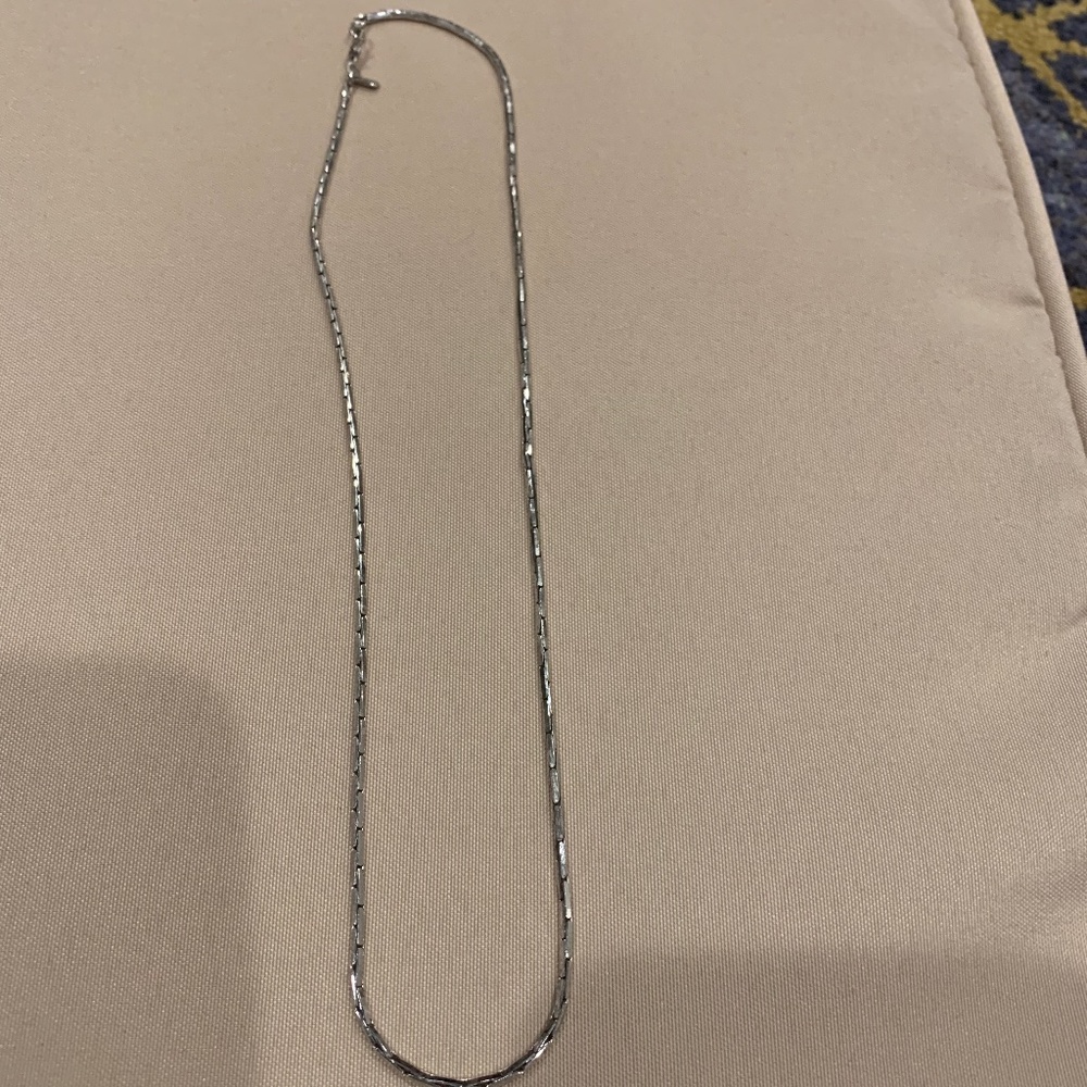 Monet Silvertone Necklace 8 1/2” L in Excellent Condition